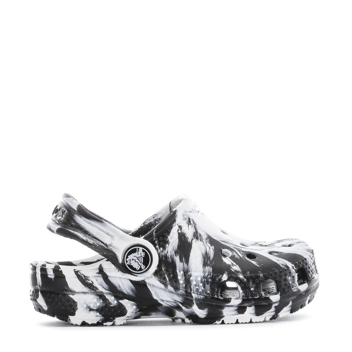 Crocs Toddler Marble Classic Clog - Black / White